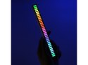 LAMPKA LED USB NA BIURKO REAKCJA NA DŹWIĘK MULTIKOLOR NEON RGB AKUMULATOR
