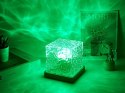 Lampka kryształ rgb z pilotem usb nastrojowa dekoracyjna kostka nocna