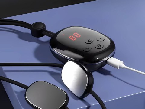 Masażer elektrostymulator szyi usb 15 mocy 4 tryby grzania masaż karku ems Masażer elektrostymulator szyi usb 15 mocy 4 tryby grzania masaż karku ems