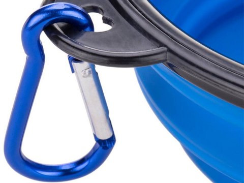 Miska silikonowa dla psa składana podróżna turystyczna karabińczyk 400ml Miska silikonowa dla psa składana podróżna turystyczna karabińczyk 400ml
