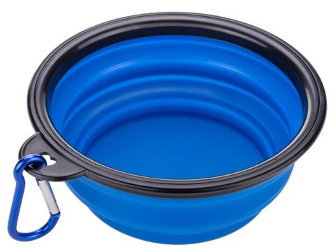 Miska silikonowa dla psa składana podróżna turystyczna karabińczyk 400ml Miska silikonowa dla psa składana podróżna turystyczna karabińczyk 400ml