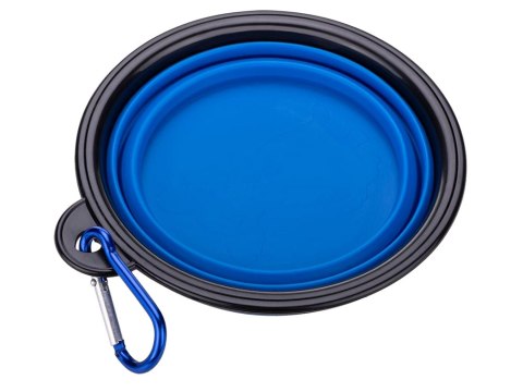 Miska silikonowa dla psa składana podróżna turystyczna karabińczyk 400ml Miska silikonowa dla psa składana podróżna turystyczna karabińczyk 400ml
