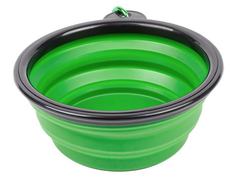 Miska silikonowa dla psa składana podróżna turystyczna karabińczyk 400ml Miska silikonowa dla psa składana podróżna turystyczna karabińczyk 400ml