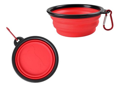 Miska składana silikonowa dla psa kota podróżna turystyczna lekka 800ml Miska składana silikonowa dla psa kota podróżna turystyczna lekka 800ml