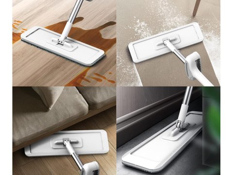Mop płaski z wyciskaczem ręcznym 125cm chłonny składany szeroki mirkofibra Mop płaski z wyciskaczem ręcznym 125cm chłonny składany szeroki mirkofibra