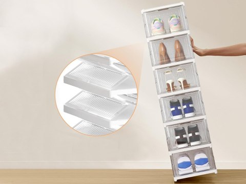 Półka na buty obuwie organizer szafka piętrowa stojak regał 5 poziomów duży Półka na buty obuwie organizer szafka piętrowa stojak regał 5 poziomów duży
