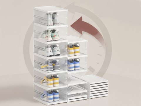 Półka na buty obuwie organizer szafka piętrowa stojak regał 5 poziomów duży Półka na buty obuwie organizer szafka piętrowa stojak regał 5 poziomów duży