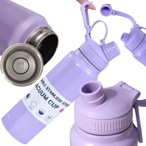 Termos bidon termiczny kubek pojemny 700ml z uchwytem na ciepłe i zimne Termos bidon termiczny kubek pojemny 700ml z uchwytem na ciepłe i zimne