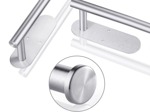 Uchwyt na ręcznik papierowy kuchenny samoprzylepny metalowy srebrny loft Uchwyt na ręcznik papierowy kuchenny samoprzylepny metalowy srebrny loft