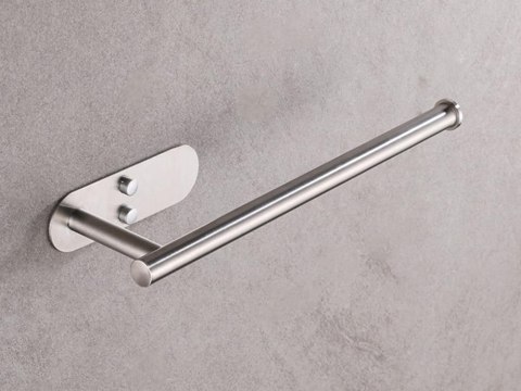 Uchwyt na ręcznik papierowy kuchenny samoprzylepny metalowy srebrny loft Uchwyt na ręcznik papierowy kuchenny samoprzylepny metalowy srebrny loft