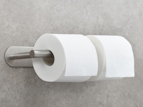 Uchwyt na ręcznik papierowy kuchenny samoprzylepny metalowy srebrny loft Uchwyt na ręcznik papierowy kuchenny samoprzylepny metalowy srebrny loft