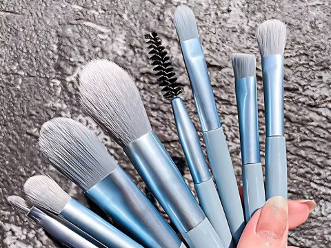 Zestaw 8 pędzli do makijażu profesjonalnych oczu brwi z etui kosmetycznym Zestaw 8 pędzli do makijażu profesjonalnych oczu brwi z etui kosmetycznym