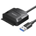 KABEL ADAPTER DO DYSKU HDD I SSD SATA 2.5'' / 3.5'' USB 3.0 DO 4TB - CZARNY