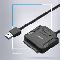 KABEL ADAPTER DO DYSKU HDD I SSD SATA 2.5'' / 3.5'' USB 3.0 DO 4TB - CZARNY