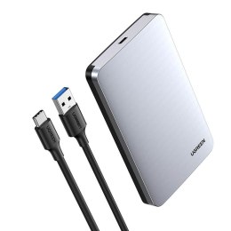 KIESZEŃ OBUDOWA NA DYSK TWARDY 2.5'' SATA 3.0 6GBPS + KABEL USB - USB-C 0.5M SZARY