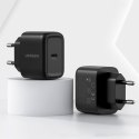 ŁADOWARKA SIECIOWA DO TELEFONU USB-C 25W PD + KABEL USB-C 2M CZARNY