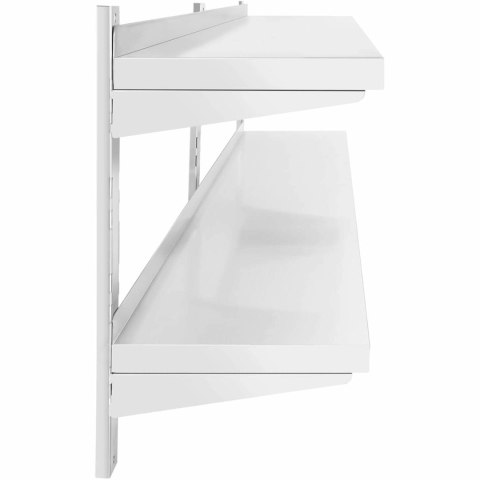PÓŁKA ŚCIENNA WISZĄCA GASTRONOMICZNA PODWÓJNA Z REGULACJĄ STAL 160 X 40 CM PÓŁKA ŚCIENNA WISZĄCA GASTRONOMICZNA PODWÓJNA Z REGULACJĄ STAL 160 X 40 CM