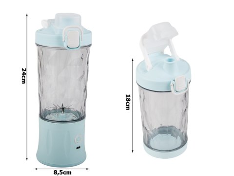 Blender do smoothie przenośny usb bezprzewodowy rozdrabniacz lodu niebieski Blender do smoothie przenośny usb bezprzewodowy rozdrabniacz lodu niebieski