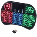 Klawiatura bezprzewodowa mini podświewtlana tv led