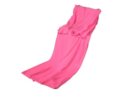 Koc z rękawami snuggie polarowy do czytania różowy Koc z rękawami snuggie polarowy do czytania różowy