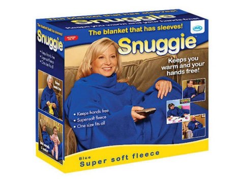 Koc z rękawami snuggie polarowy do czytania różowy Koc z rękawami snuggie polarowy do czytania różowy