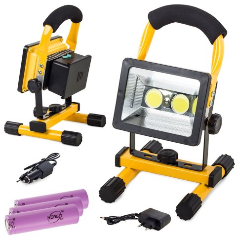 Halogen lampa przenośny 2 x led cob 30w akumulator Halogen lampa przenośny 2 x led cob 30w akumulator