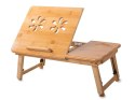 Stolik pod laptopa bambusowy do łóżka podstawka