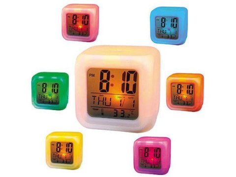 Budzik zegar termometr lcd kameleon Budzik zegar termometr lcd kameleon