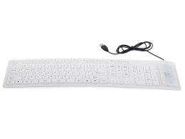 Klawiatura silikonowa gumowa biała usb numeryczna