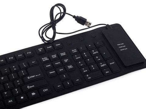 Klawiatura silikonowa gumowa czarna usb numeryczna Klawiatura silikonowa gumowa czarna usb numeryczna