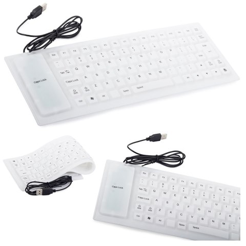 Klawiatura silikonowa gumowa usb bezgłośna do pc Klawiatura silikonowa gumowa usb bezgłośna do pc