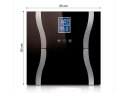Analityczna waga łazienkowa 180kg szklana lcd