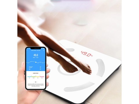 Analityczna waga łazienkowa bluetooth 180kg szkło Analityczna waga łazienkowa bluetooth 180kg szkło