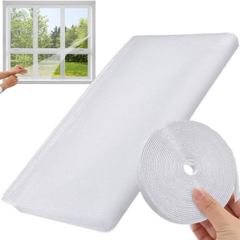 Moskitiera siatka na okno drzwi czarna przeciw owadom rzep 180x150cm Moskitiera siatka na okno drzwi czarna przeciw owadom rzep 180x150cm