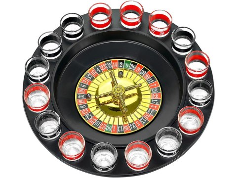 Alkoholowa gra ruletka imprezowa+kieliszki 16szt Alkoholowa gra ruletka imprezowa+kieliszki 16szt