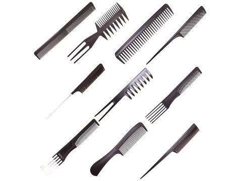 Grzebień fryzjerski do włosów grzebienie etui x10 Grzebień fryzjerski do włosów grzebienie etui x10