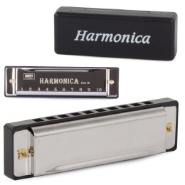 Harmonijka ustna metalowa c dur etui 10 kanałów