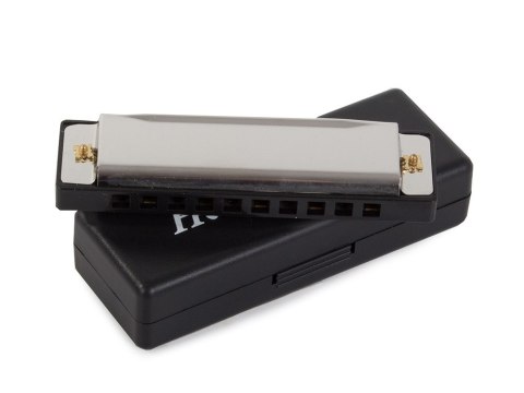 Harmonijka ustna metalowa c dur etui 10 kanałów Harmonijka ustna metalowa c dur etui 10 kanałów