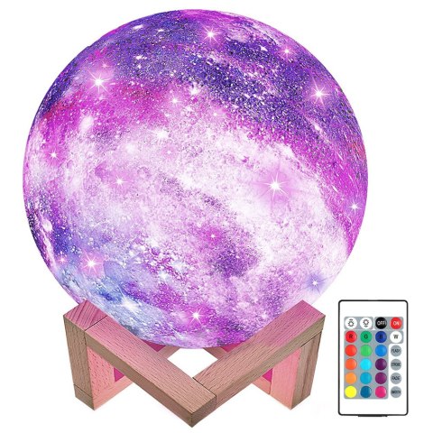 Lampka nocna księżyc 3d rgb moon light z pilotem Lampka nocna księżyc 3d rgb moon light z pilotem