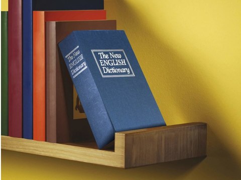 Sejf książka metalowa kasetka skrytka klucz 24cm Sejf książka metalowa kasetka skrytka klucz 24cm