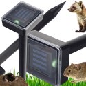 Silny odstraszacz solarny na krety nornice myszy kuny gryzonie 1000 m2