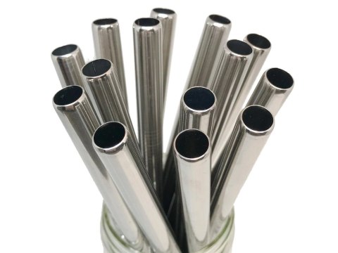Słomki rurki wielorazowe metalowe eko x10 czyścik Słomki rurki wielorazowe metalowe eko x10 czyścik