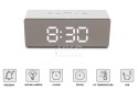 Zegar budzik termometr lustro led alarm data 4w1