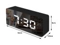 Zegar budzik termometr lustro led alarm data 4w1