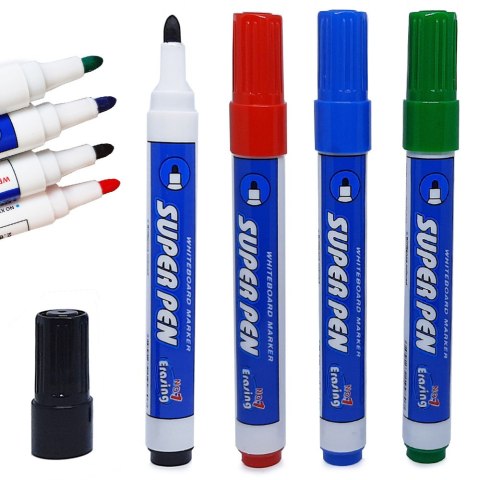 Markery suchościeralne mazaki pisaki do tablicy x4 Markery suchościeralne mazaki pisaki do tablicy x4