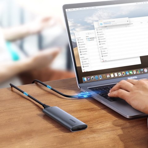 KIESZEŃ OBUDOWA NA DYSK SSD M.2 SUPERSPEED 10GBPS + KABEL USB-C 0.5M SZARY KIESZEŃ OBUDOWA NA DYSK SSD M.2 SUPERSPEED 10GBPS + KABEL USB-C 0.5M SZARY