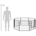 KOJEC ZAGRODA WYBIEG DLA PSÓW SZCZENIĄT Z BRAMKĄ WYS. 81 CM 8 SEGMENTÓW