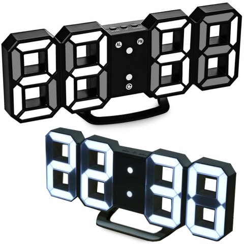 Zegar budzik led elektroniczny termometr z alarmem Zegar budzik led elektroniczny termometr z alarmem