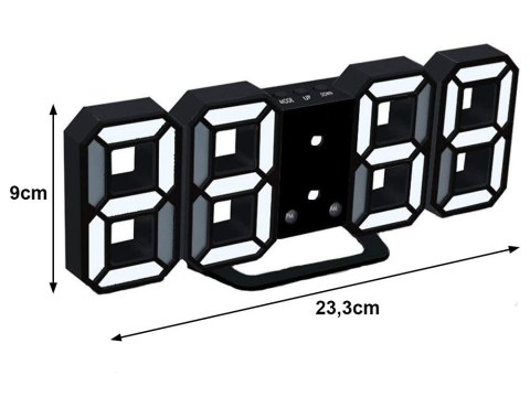 Zegar budzik led elektroniczny termometr z alarmem Zegar budzik led elektroniczny termometr z alarmem