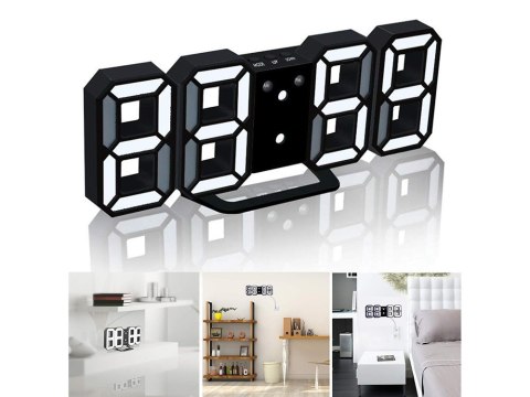 Zegar budzik led elektroniczny termometr z alarmem Zegar budzik led elektroniczny termometr z alarmem